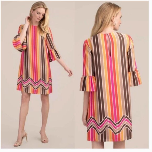 Trina Turk Raquel Striped Dress Size 8 - Picture 16 of 16